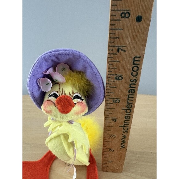 Lot of 3 Annalee Easter Spring Dolls Ducks Mouse Bonnet Straw Hat Watering Can - Picture 12 of 16